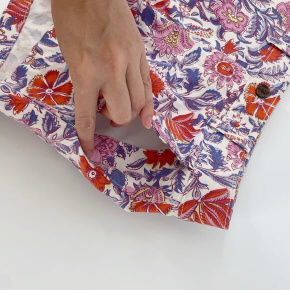 Gap For Good 3” Shorts Sz 4 Flower Floral Print Vacation Tropical Cotton New - Picture 6 of 8